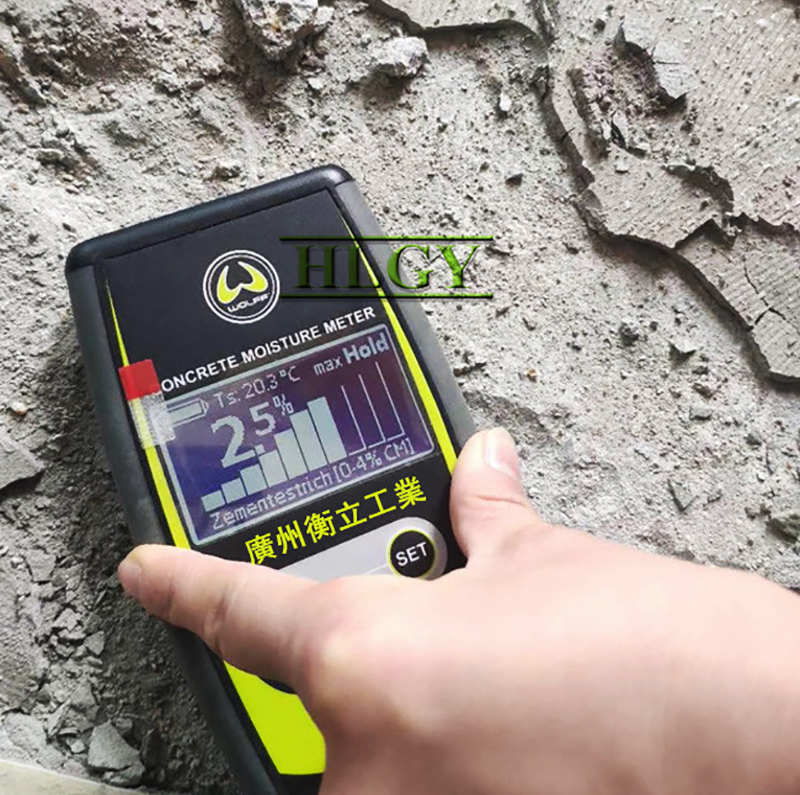 使用德國WOLFF地坪水分檢測儀V1-D4進行專業地坪水分檢測